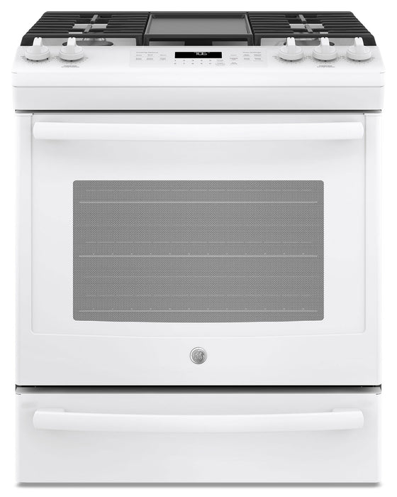 Cuisinière à gaz encastrée GE de 5,6 pi³ à convection - JCGS760DELWW