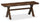 ["Banc de salle à manger Plum de 47,25 po (L) en bois avec apparence de bordures Live Edge - brun muscade"]