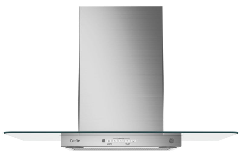 Hotte cheminée murale à pavillon en verre GE de 30 po - PVW7301SJSSC