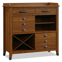 Armoire décorative Carson Forge avec rangement pour le vin - cerisier de Washington