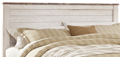Willowton King Headboard - Country style Headboard in White Engineered Wood and Laminate Veneers