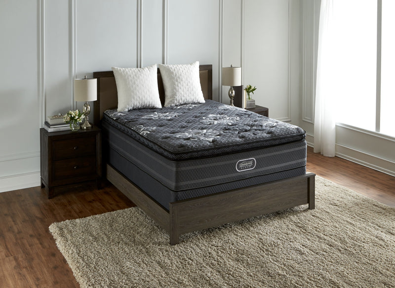 Ensemble matelas semi-ferme plateau-coussin épais Devotion Beautyrest Black pour très grand lit