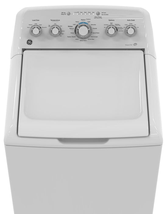 Laveuse GE à chargement par le haut de 4,9 pi³ avec tambour en acier inoxydable - GTW460BMMWW