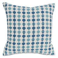 Coussin décoratif Cromwell - turquoise et blanc