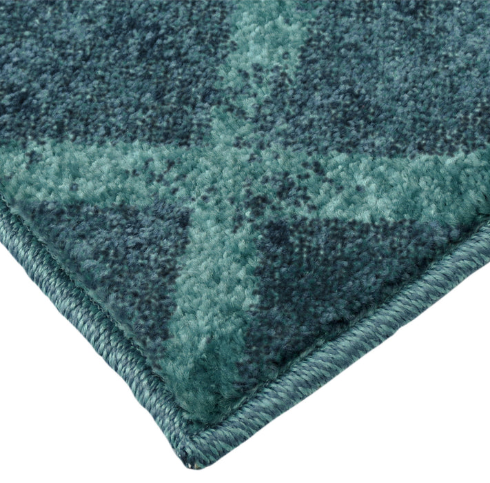 Carpette Geo Loop bleue - 8 pi x 11 pi