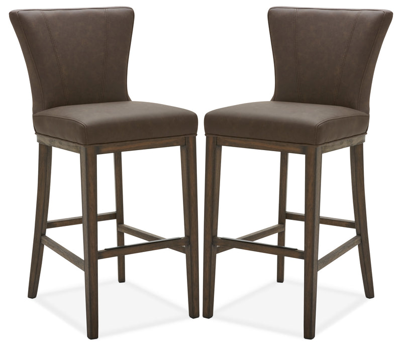 Tabouret bar Quinn, ensemble de 2 - brun