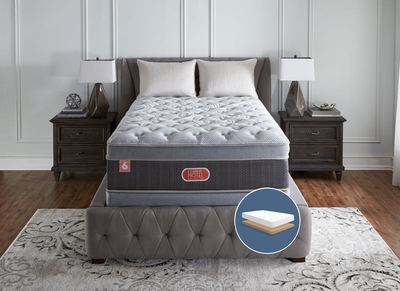 Ensemble moelleux à Euro-plateau épais à profil bas Hotel Diamond 6 Beautyrest pour lit double