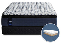 Ensemble moelleux à plateau-coussin à profil bas Kingsmill Posturepedic de Sealy pour grand lit