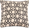 Coussin décoratif treillis - noir