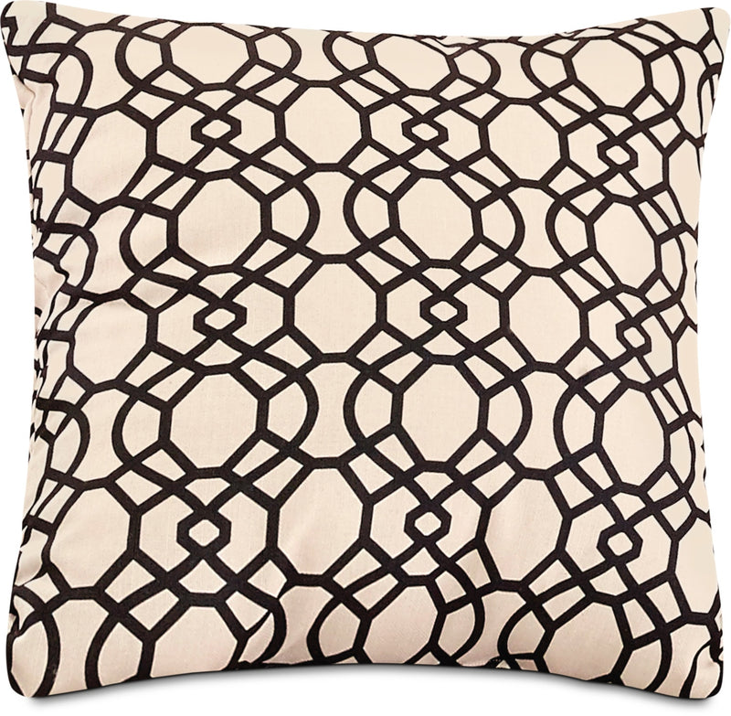 Trellis Accent Pillow – Black
