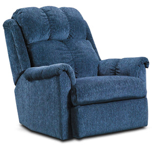Fauteuil à inclinaison électrique de 35 po fabriqué au Canada en tissu de chenille - bleu marine