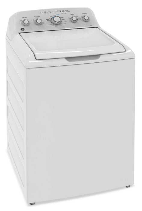 Laveuse GE à chargement par le haut de 4,9 pi³ avec tambour en acier inoxydable - GTW460BMMWW