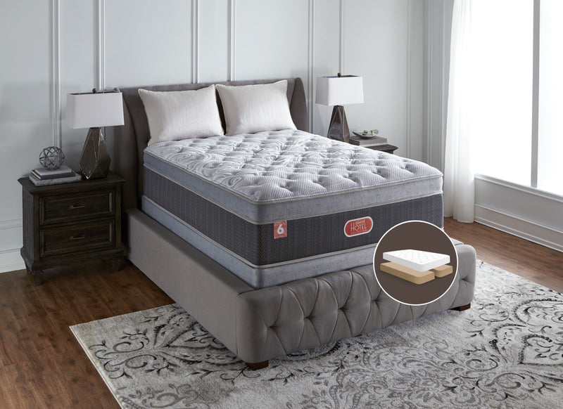 Ensemble moelleux à Euro-plateau épais divisé Hotel Diamond 6 de Beautyrest pour grand lit