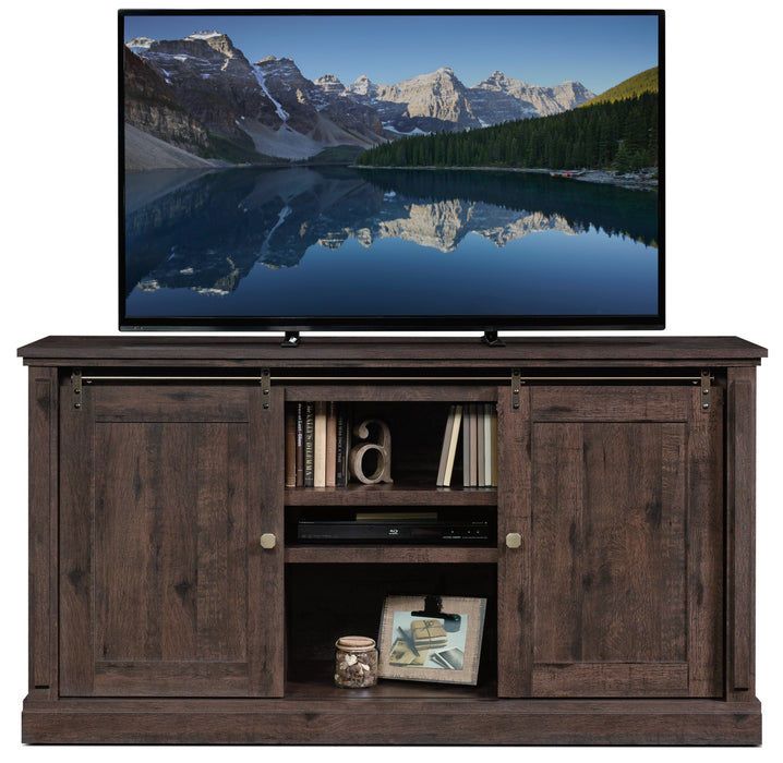 Meuble pour téléviseur New Grange de 65 po – chêne café