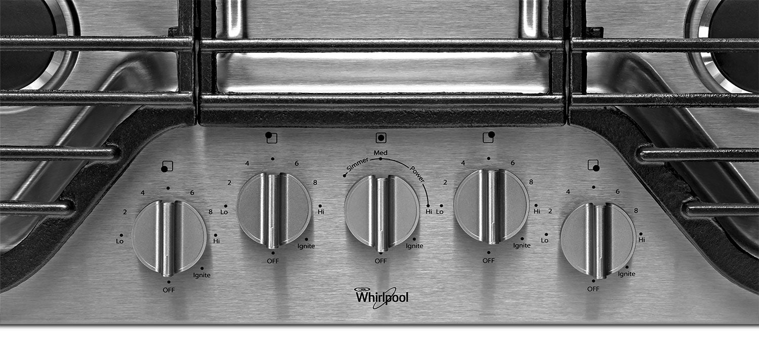 Surface de cuisson à gaz Whirlpool de 30 po WCG97US0HS Brick