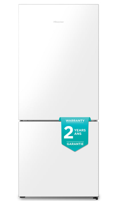 Réfrigérateur Hisense de 14,7 pi³ et de 27,7 po à congélateur inférieur - blanc - RB15A2CWE