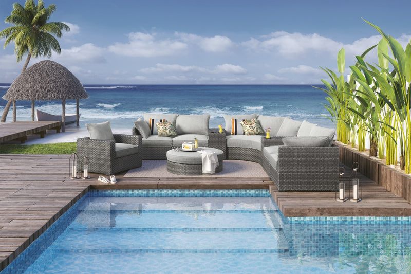 Fauteuil de coin Salem pour la terrasse, ensemble de 2