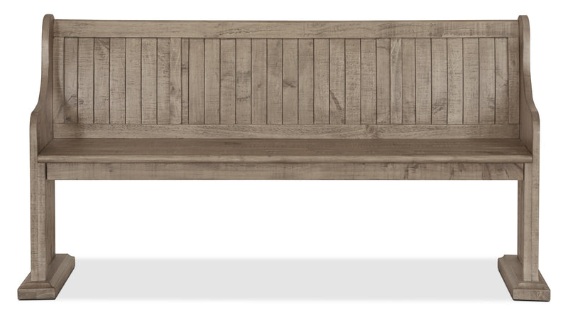 Banc de salle à manger Keswick de 67,75 po (L) en pin - gris tourterelle