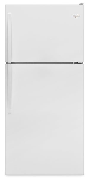 Réfrigérateur Whirlpool de 30 po de 18,2 pi³ à congélateur supérieur large - blanc