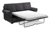 Sofa-lit personnalisable Roll de Sofa Lab de 86 po fabriqué au Canada en tissu de chenille avec accoudoirs enroulés - gris Luxury Charcoal