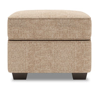 Pouf Roll de Sofa Lab de 24 po fabriqué au Canada en tissu de chenille - taupe Luxury Taupe