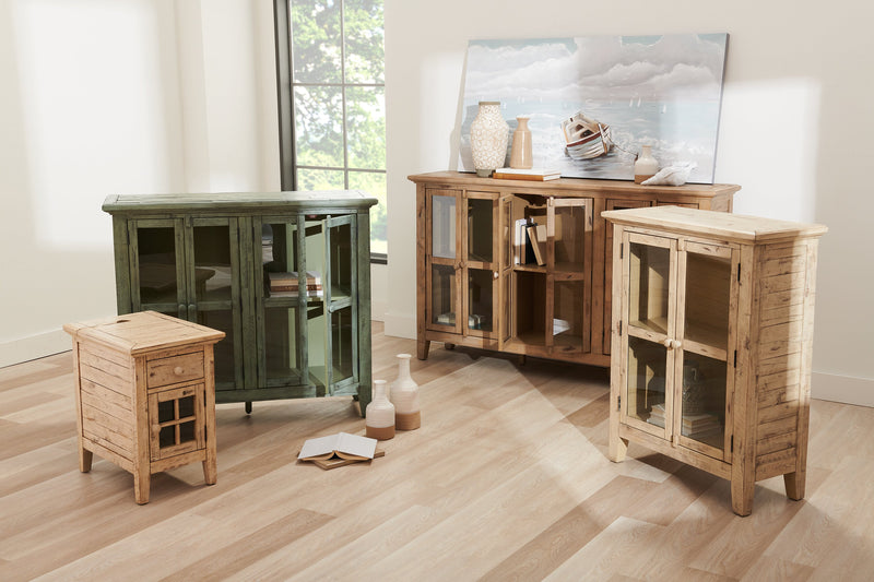 Armoire décorative Rocco de 48 po avec 4 portes - bleu antique