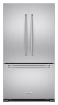 Réfrigérateur KitchenAid de 22 pi3 à portes françaises avec distributeur interne - KRFC302ESS