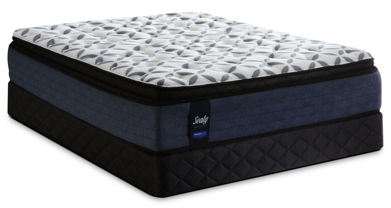 Ensemble moelleux à plateau-coussin divisé à profil bas Kingsmill Posturepedic Sealy pour grand lit