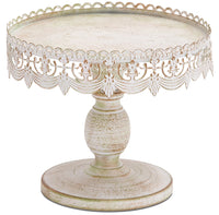 Assiette à gâteaux sur pied en métal – 10 po x 9 po