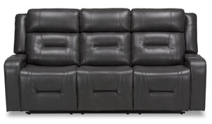 Sofa inclinable Ryker en tissu Leath-Aire - gris 