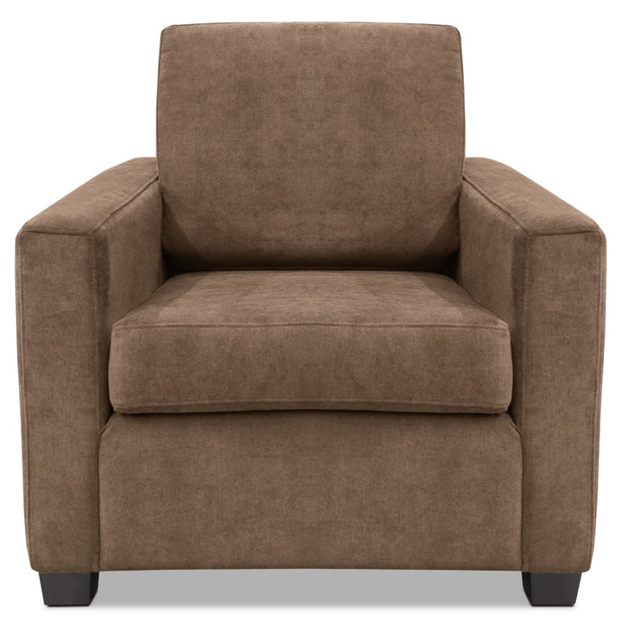 Fauteuil Becca en chenille - cappuccino