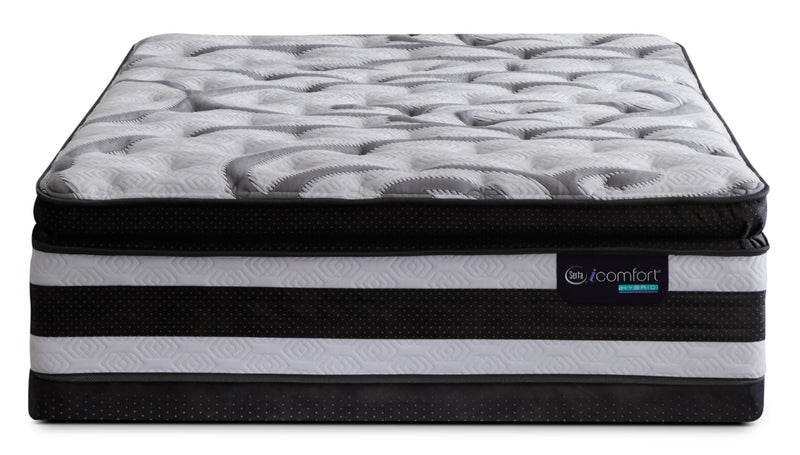 Ensemble semi-ferme plateau-coussin épais divisé profil bas Manolo iComfort Serta pour grand lit