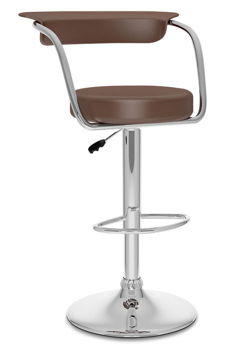 Tabouret de bar dos ouvert et ajustable CorLiving - brun