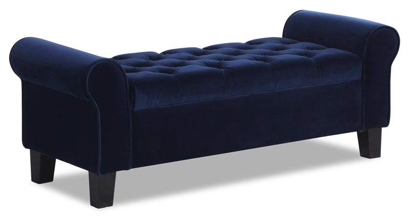 Sadie Storage Bench - Blue - Bench in Blue