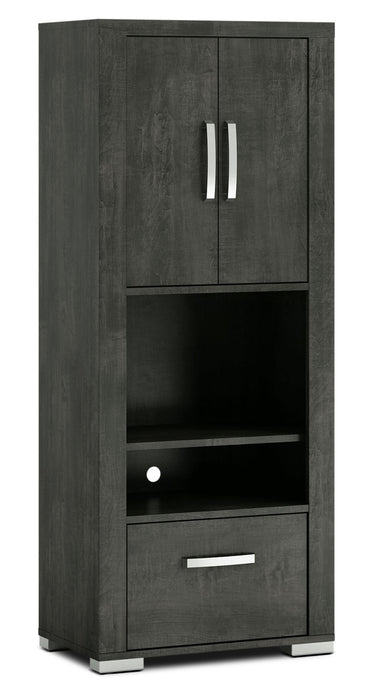 Meuble audio-vidéo Allendale 3 pièces avec ouverture pour téléviseur de 56 po - anthracite
