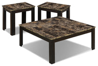 Ensemble une table à café et deux tables de bout Naples 3 pièces