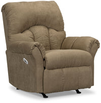 Fauteuil à inclinaison électrique 6734  en microsuède — fougère