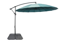 Parasol Shanghai pour la terrasse avec base 4 pièces - turquoise