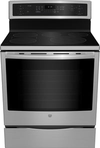 Cuisinière électrique à induction GE de 6,2 pi³ avec surface lisse à 5 éléments – PCHB920SMSS