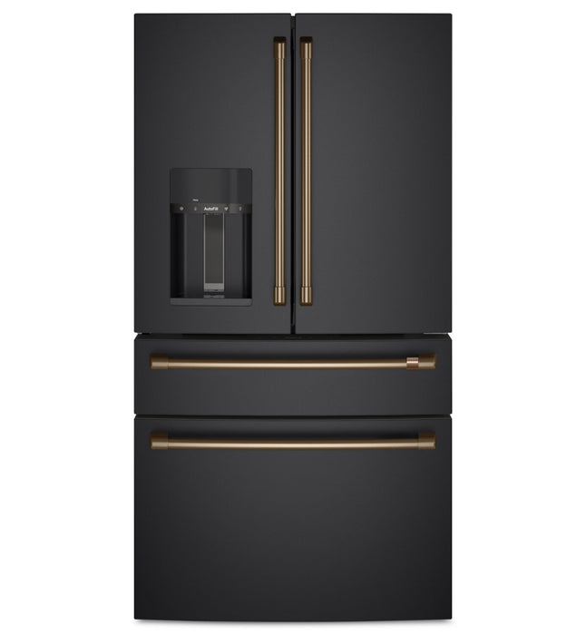 Trousse de poignées Café 4 pièces bronze brossé pour réfrigérateur à portes françaises - CXQB4H4PNBZ