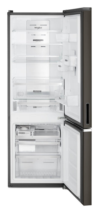Réfrigérateur Whirlpool de 12,9 pi³ et de 24 po à congélateur inférieur - fini en acier inoxydable noir - WRB543CMJV
