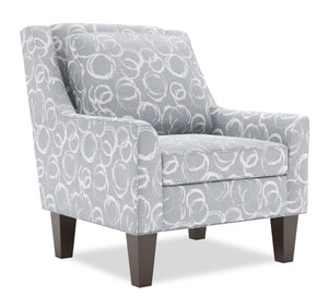 Fauteuil d’appoint club Sofa Lab personnalisable de 29 po fabriqué au Canada en tissu avec pattes en bois - Alloy multicolore