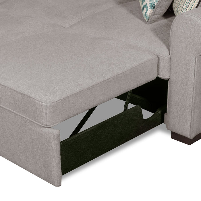 Sofa-lit sectionnel de droite Haven de Scott Living 2 pièces en tissu de chenille - gris