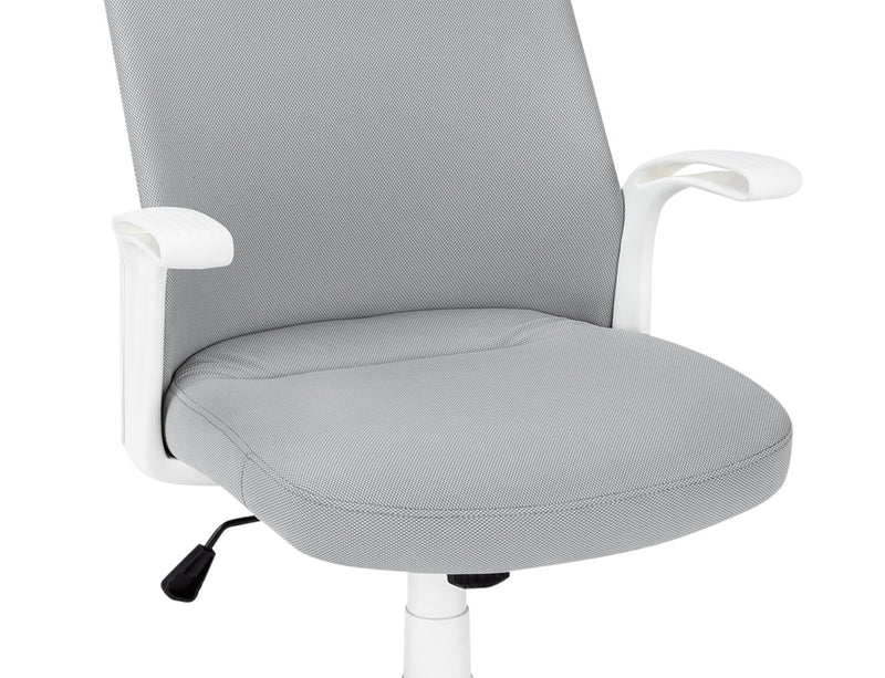 Chaise de bureau Roman de 23 po à conception ergonomique - blanche