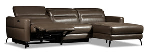Sofa sectionnel de droite à inclinaison électrique Neiko 2 pièces - gris 