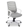 Chaise de bureau Felton de 24 po - blanche avec mailles grise