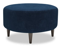  Pouf The Curve de Sofa Lab de 31 po fabriqué au Canada en tissu de velours - bleu Royal Blue 