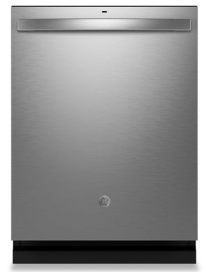 Lave-vaisselle encastré GE de 24 po et de 45 dBA avec commandes sur le dessus et technologie de séchage Dry BoostMC - acier inoxydable - GDT670SYVFS