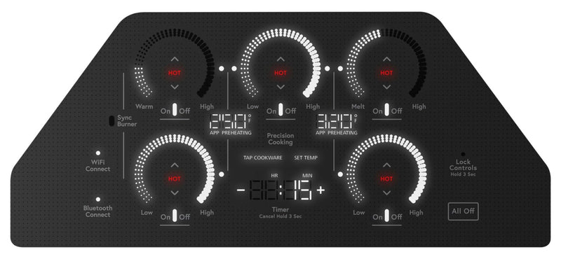 Surface de cuisson électrique Café de 36 po à 5 éléments - noire - CHP90361TBB