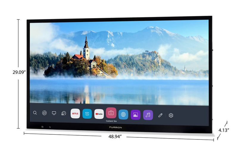 Téléviseur intelligent DEL Furrion AuroraMD de série Full Shade UHD 4K de 55 po à 60 Hz pour l’extérieur avec HDR10 et résistance aux intempéries IP54 (FDUF55CSA-CA)